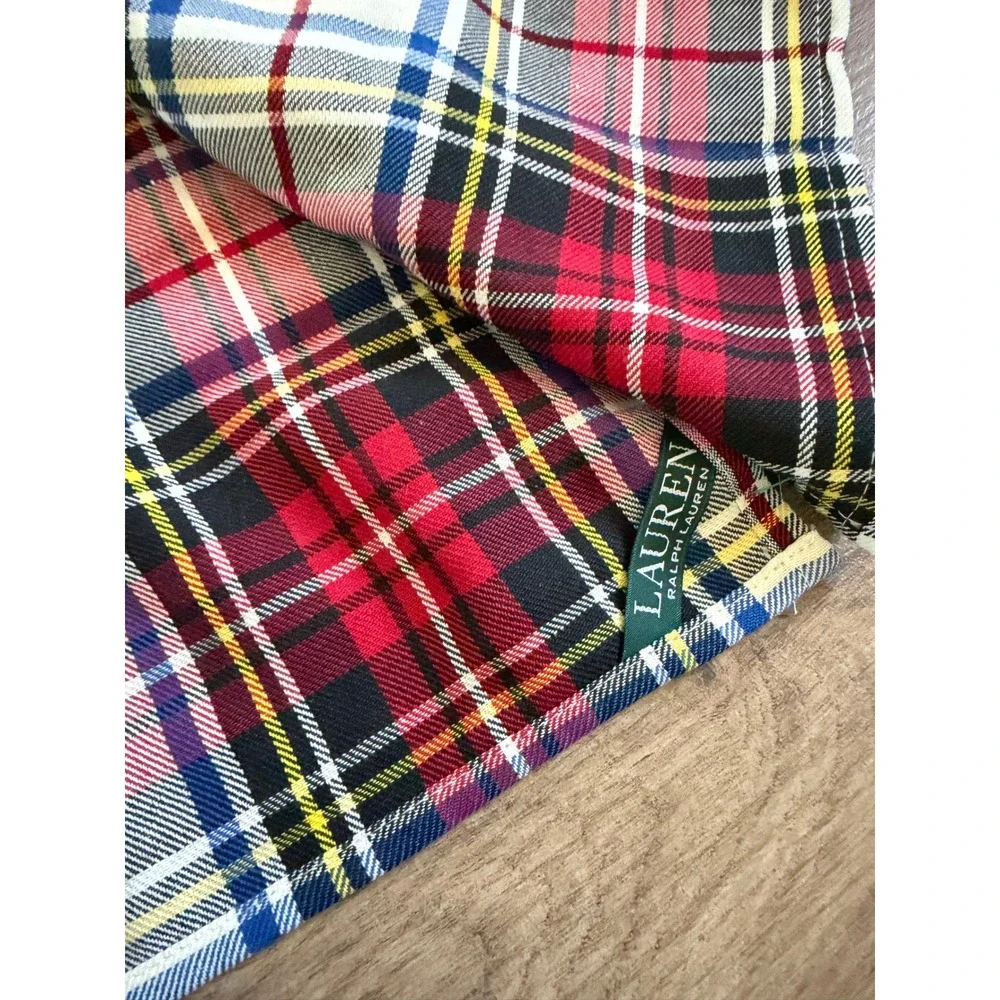 Lauren Ralph Lauren Gretchen Tartan Plaid Cloth Napkins Set of 4